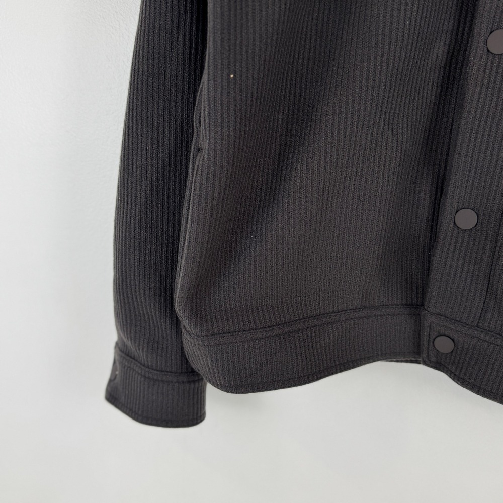 Mode of One Mens Ribbed Knit Snap Front Jacket Jet Grey‎ 100194421MN Medium NWT - Picture 12 of 14